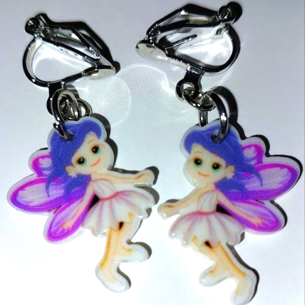 Super cute girls clip-on earrings
